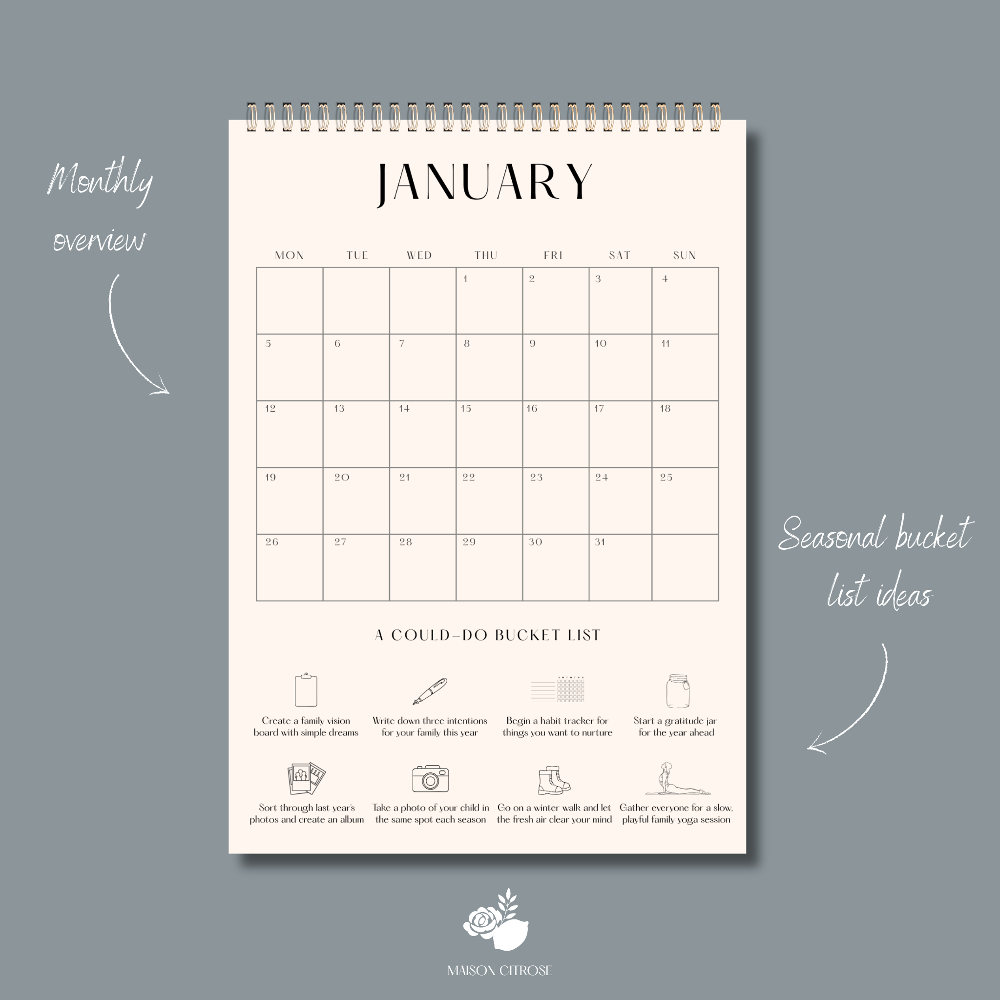 2026 Slow & Seasonal Living Printable Calendar – The Mum Edit - Image 3