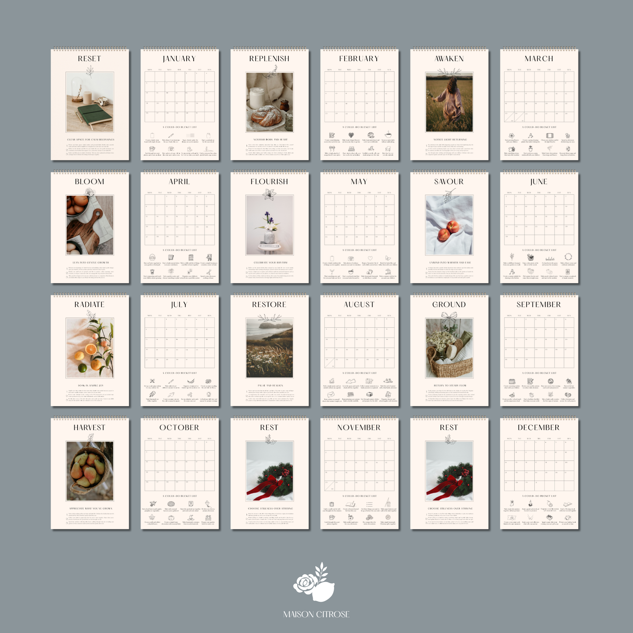2026 Slow & Seasonal Living Printable Calendar – The Mum Edit - Image 4
